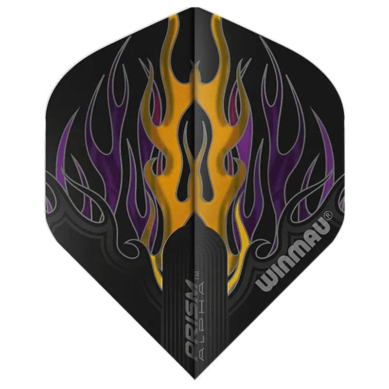Winmau Prism Alpha Extra Thick Standard Black & Orange & Purple Flights - view 2