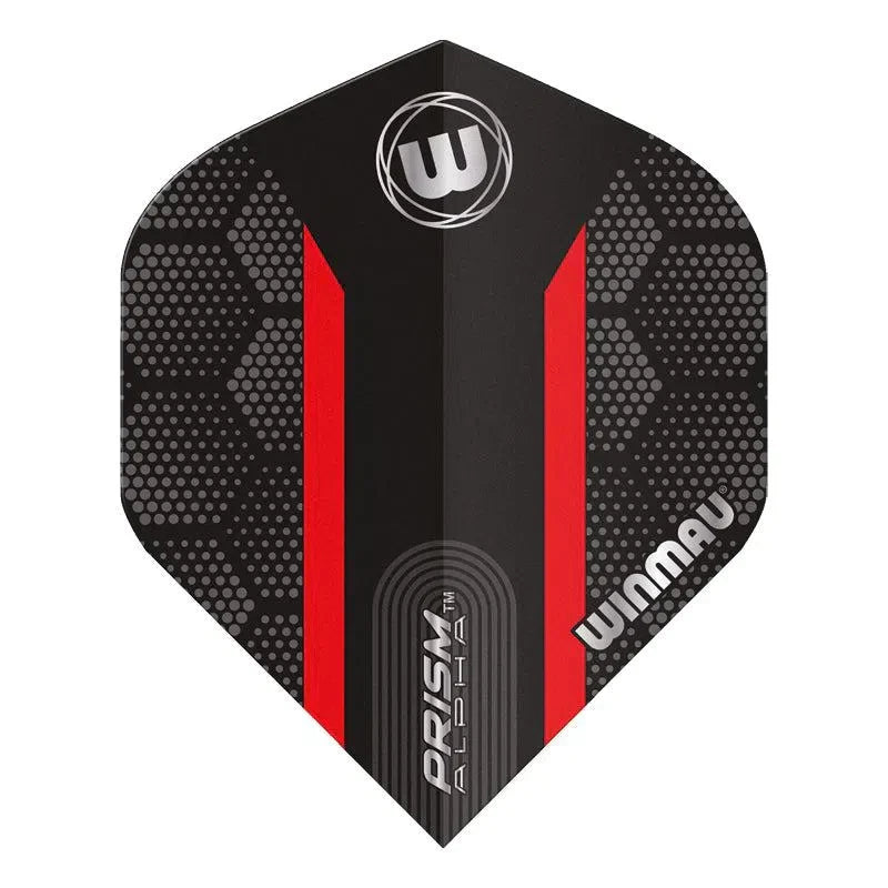 Winmau Prism Alpha Extra Thick Standard Black & Red Flights - view 2