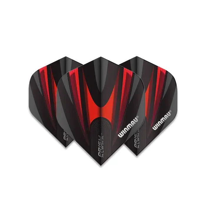 Winmau Prism Alpha Extra Thick Standard Black & Red Flights - 6915-167