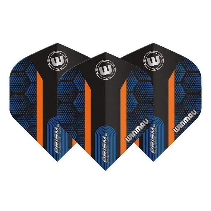 Winmau Prism Alpha Extra Thick Standard Blue & Orange Flights
