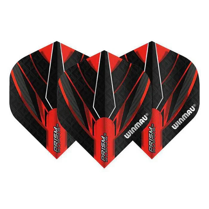 Winmau Prism Alpha Extra Thick Standard Red & Black Flights
