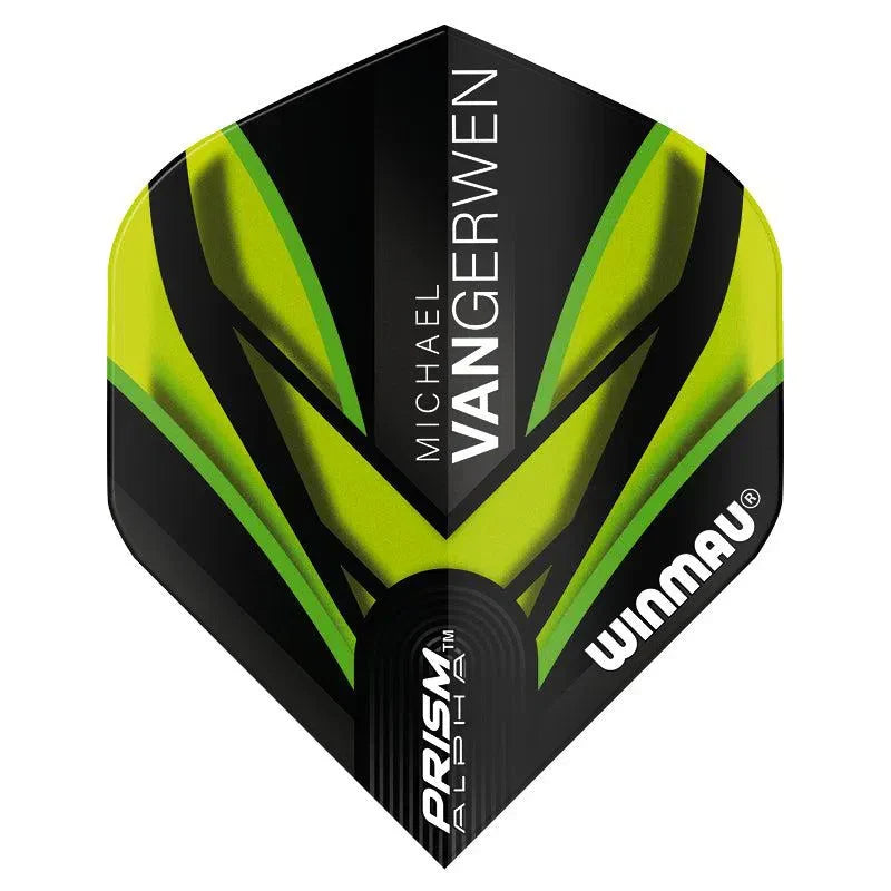 Winmau Prism Alpha MvG Extra Thick Standard Black & Green Flights - 6915-145 - view 2