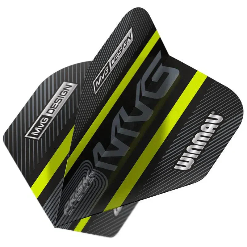 Winmau Prism Alpha MvG Extra Thick Standard Black & Green Flights - 6915-188 - view 3