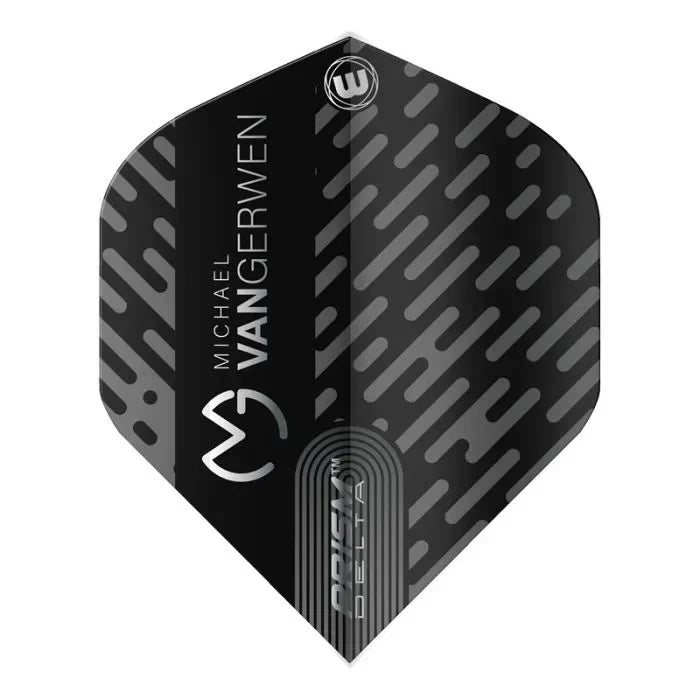 Winmau Prism Delta Extra Thick Standard MvG Black & Grey Flights - view 2