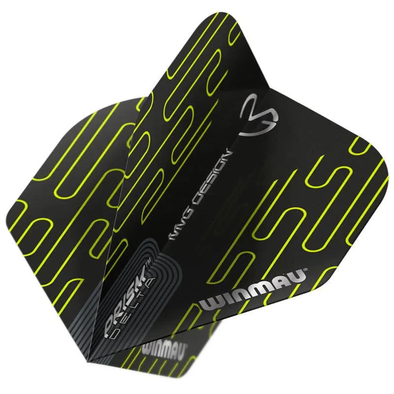Winmau Prism Delta MvG Extra Thick Extra Standard Black & Green Flights - view 3