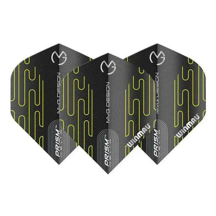 Winmau Prism Delta MvG Extra Thick Extra Standard Black & Green Flights
