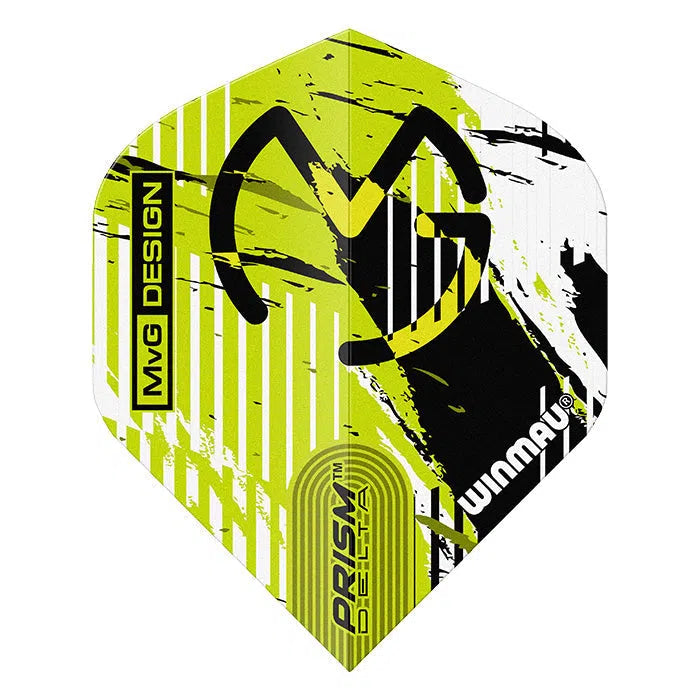 Winmau Prism Delta MvG Extra Thick Flights - Green Logo - view 2