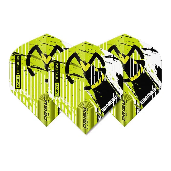 Winmau Prism Delta MvG Extra Thick Flights - Green Logo