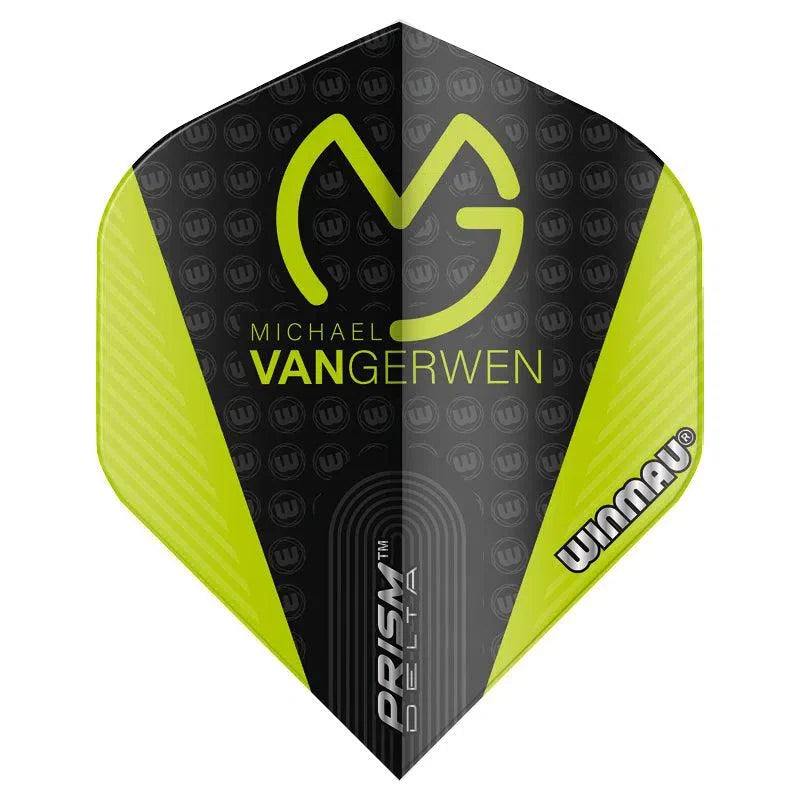 Winmau Prism Delta MvG Extra Thick Standard Black & Green Flights - 6915-207 - view 2