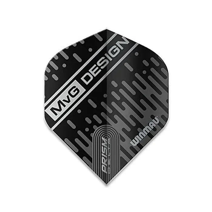 Winmau Prism Delta MvG Extra Thick Standard Black & Grey Flights - view 2