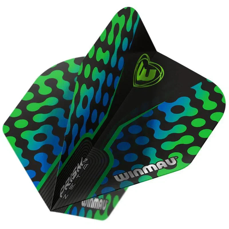 Winmau Prism Zeta Thick Extra Standard Black, Green & Blue Flights - view 3