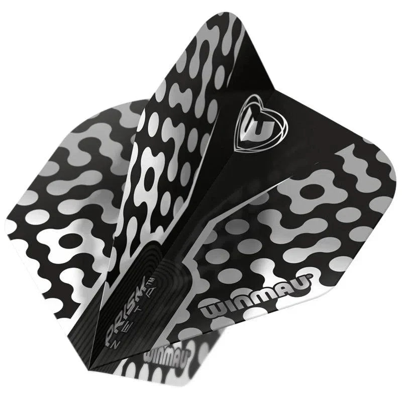 Winmau Prism Zeta Thick Extra Standard Black Grey & White Flights - view 3