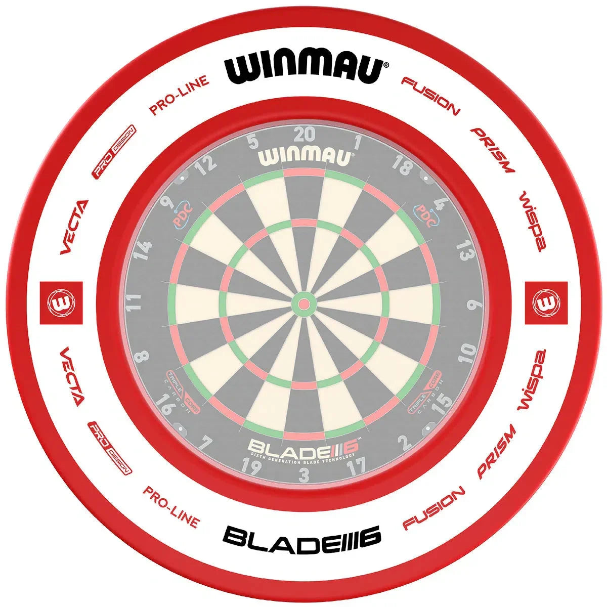 Winmau Pro-Line 2.0 Red Dartboard Surround - view 3