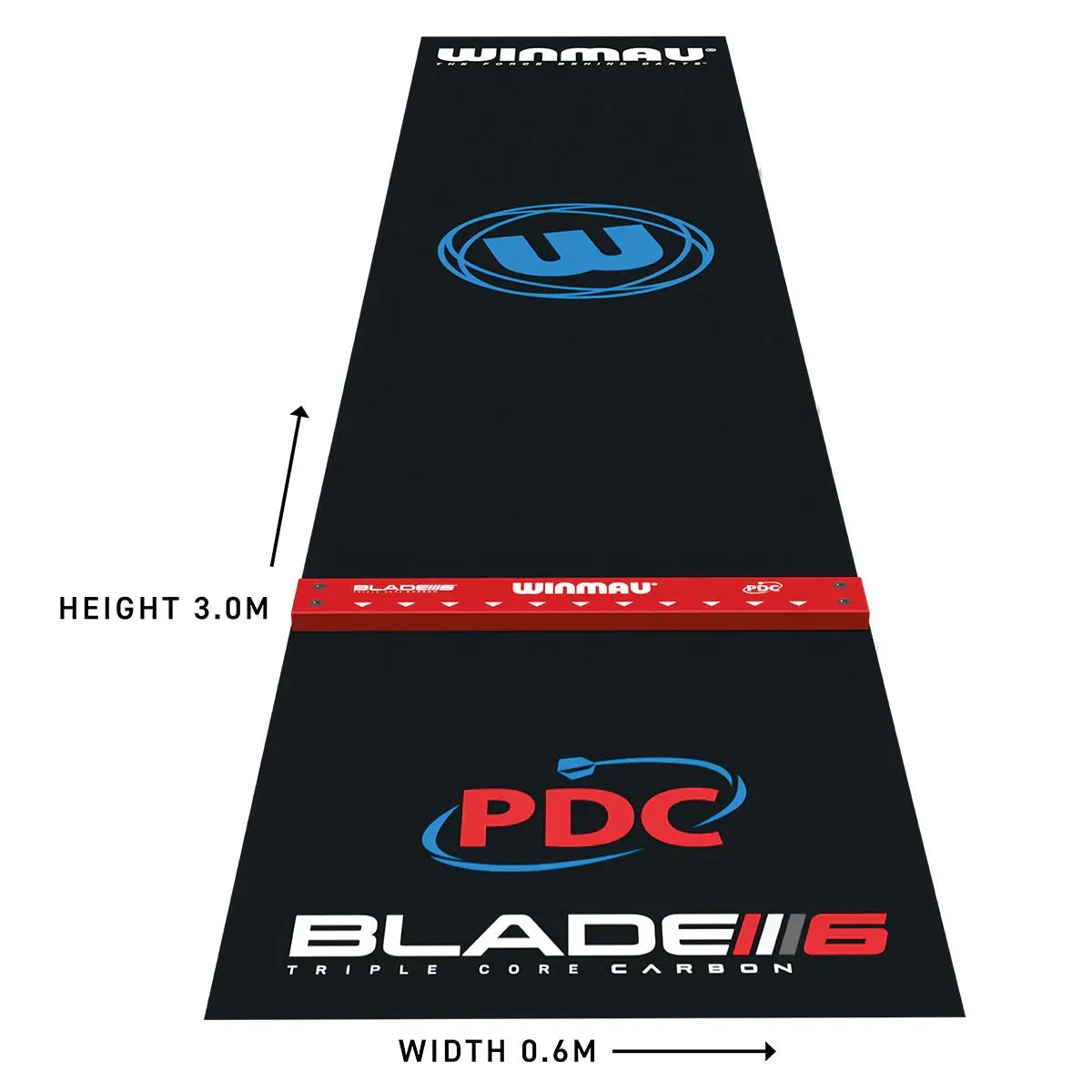 Winmau Pro Zone Precision PVC Dart Mat & Integrated Oche - view 3