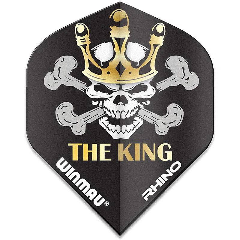 Winmau Rhino Extra Thick Mervyn King "The King" Black & Gold Design Flights - view 2
