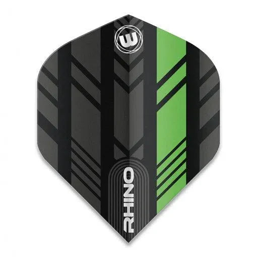 Winmau Rhino Extra Thick Standard Black & Green Flights - view 2