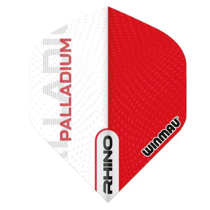 Winmau Rhino Palladium Extra Thick Standard Flights - Red / White - view 2