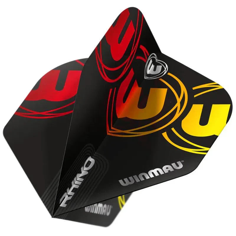 Winmau Rhino Standard Extra Thick Black, Red & Yellow Flights - view 3