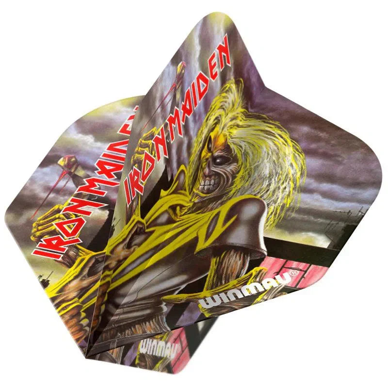 Winmau Rock Band Extra Thick Standard Iron Maiden Killers Grey & Yellow Flights - view 3