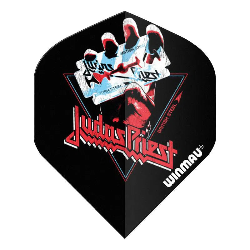Winmau Rock Band Extra Thick Standard Judas Priest Blade Black & Red Flights - view 2