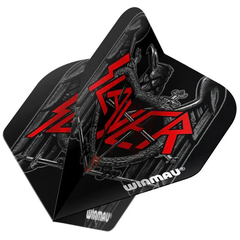 Winmau Rock Band Extra Thick Standard Slayer Black Eagle Black & Red Flights - view 3