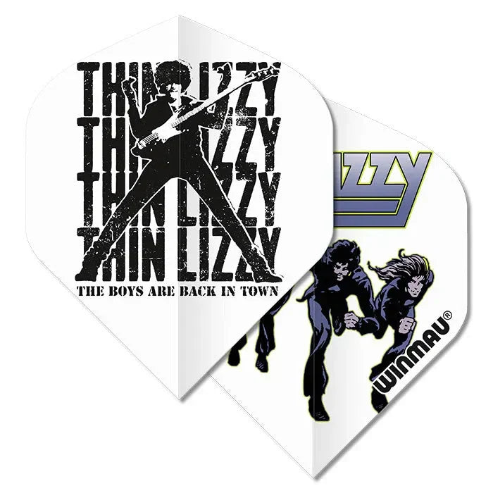 Winmau Rock Band Extra Thick Standard Thin Lizzy White Flights - view 2