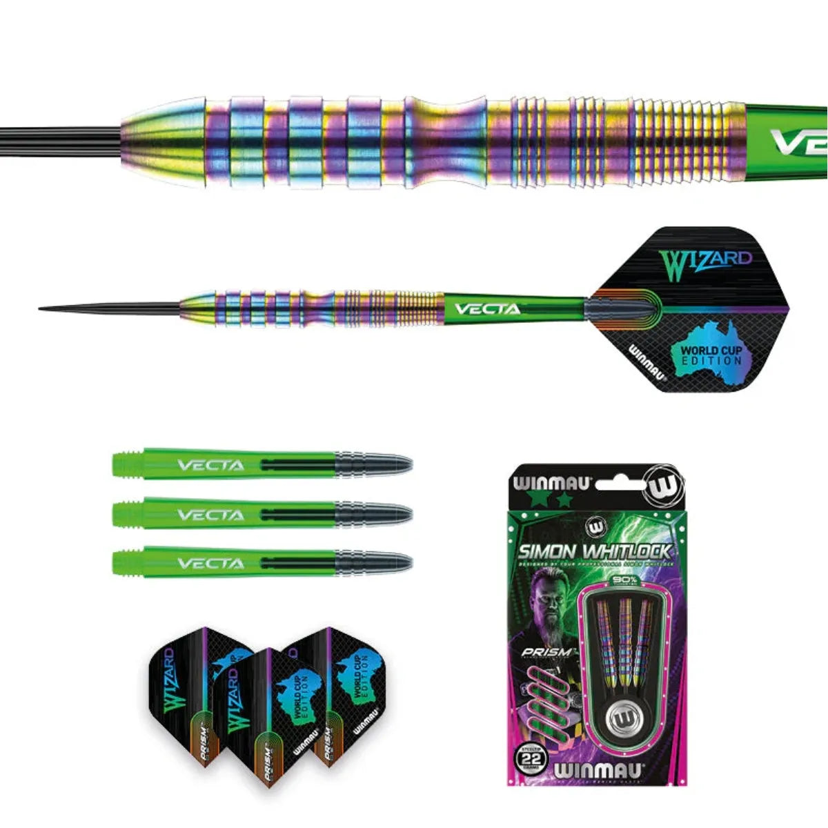 Winmau Simon Whitlock 90% Tungsten World Cup SE Steel Tip Darts - view 3