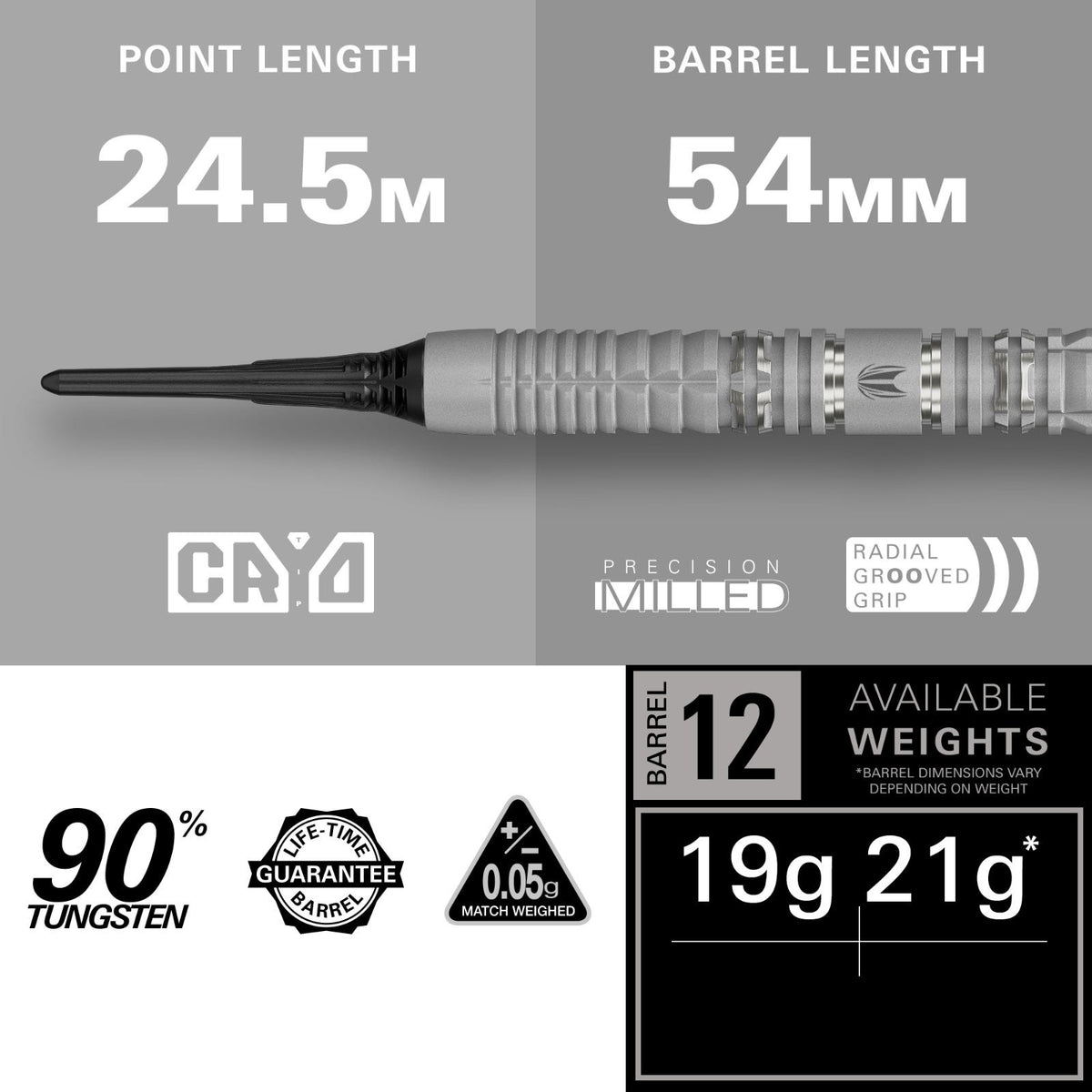 Target Cryo 12 90% Soft Tip Darts - 3