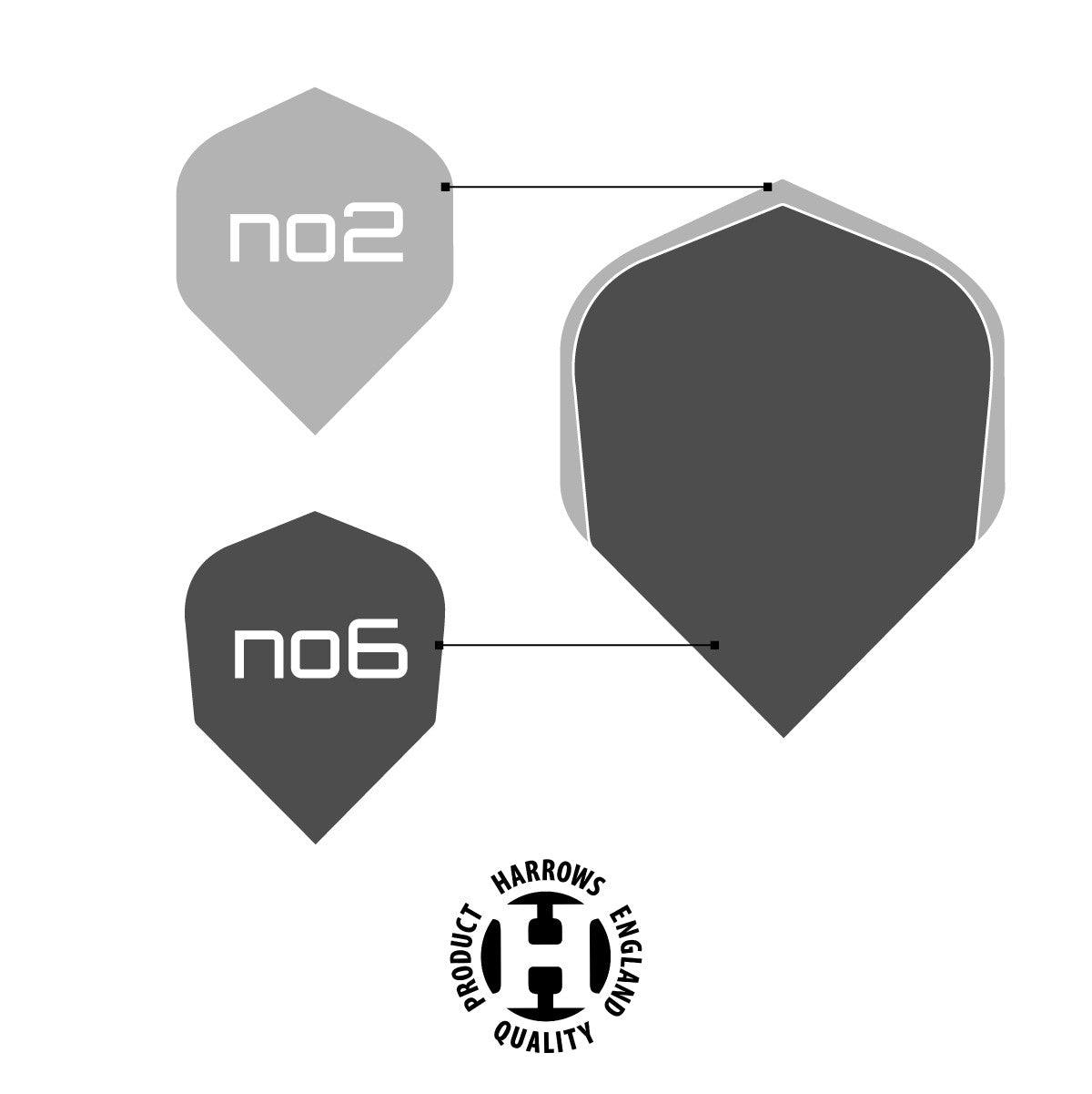 Harrows Retina-X Standard Pink Dart Flights - view 4