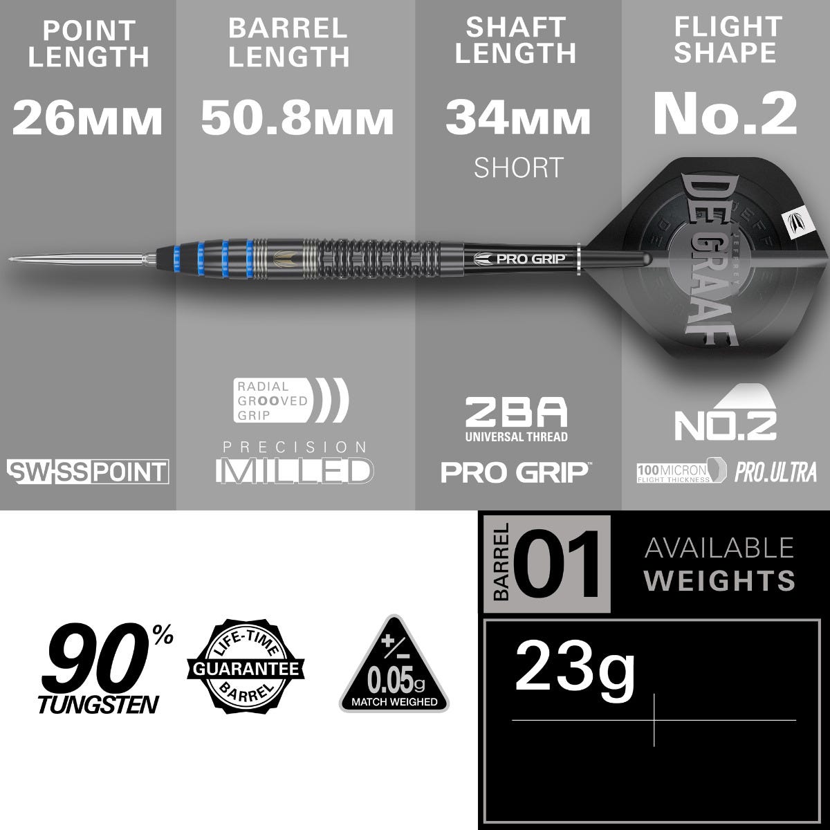 Target Jeffrey De Graaf Steel Tip Darts - 4