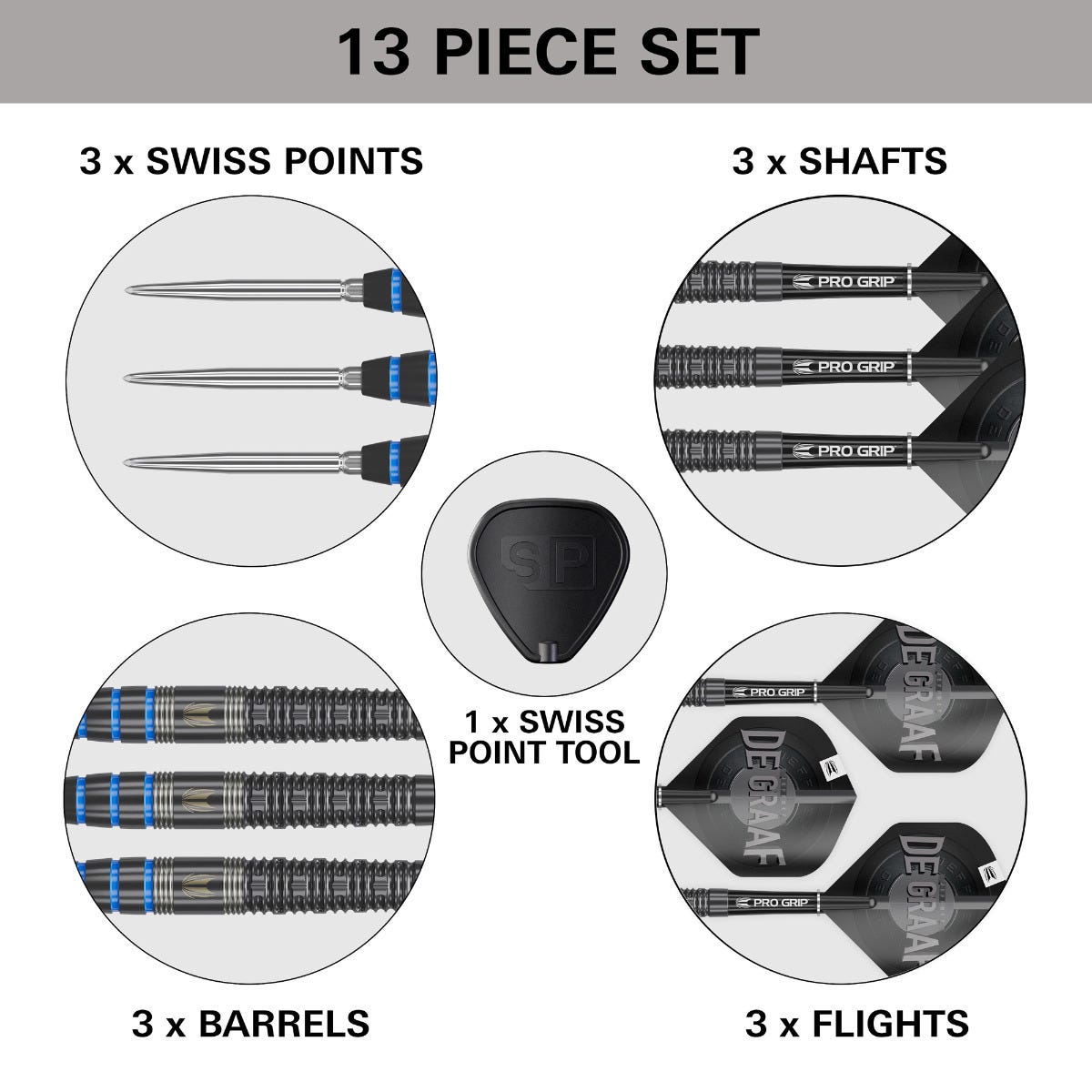 Target Jeffrey De Graaf Steel Tip Darts - 6
