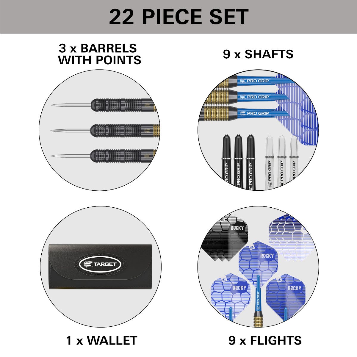 Target Josh Rock Brass Steel Tip Darts - 5