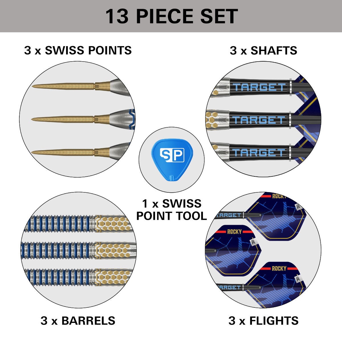 Target Josh Rock G1 Steel Tip Darts - 5