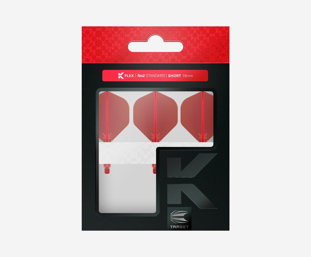 Target K-Flex Std/No.2 Medium Red Flights - 5