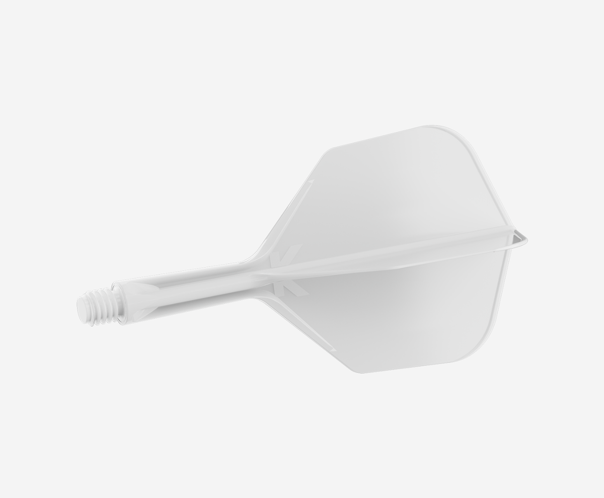 Target K-Flex Shape/No.6 33mm Medium White Polished Flights - 2