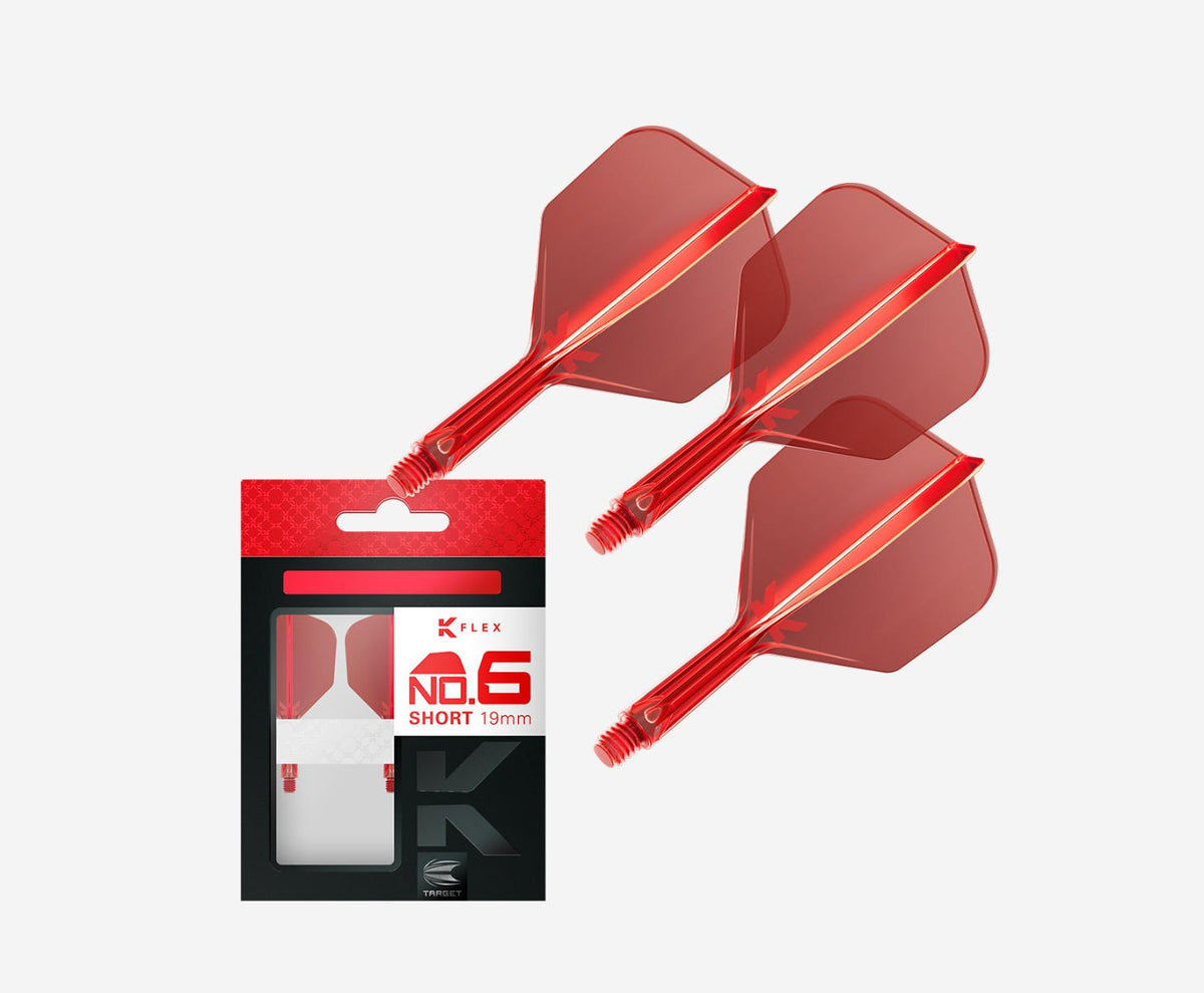 Target K-Flex Shape/No.6 Medium Red Flights