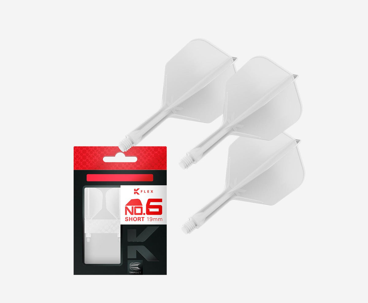 Target K-Flex Shape/No.6 26mm Intermediate White Polished Flights