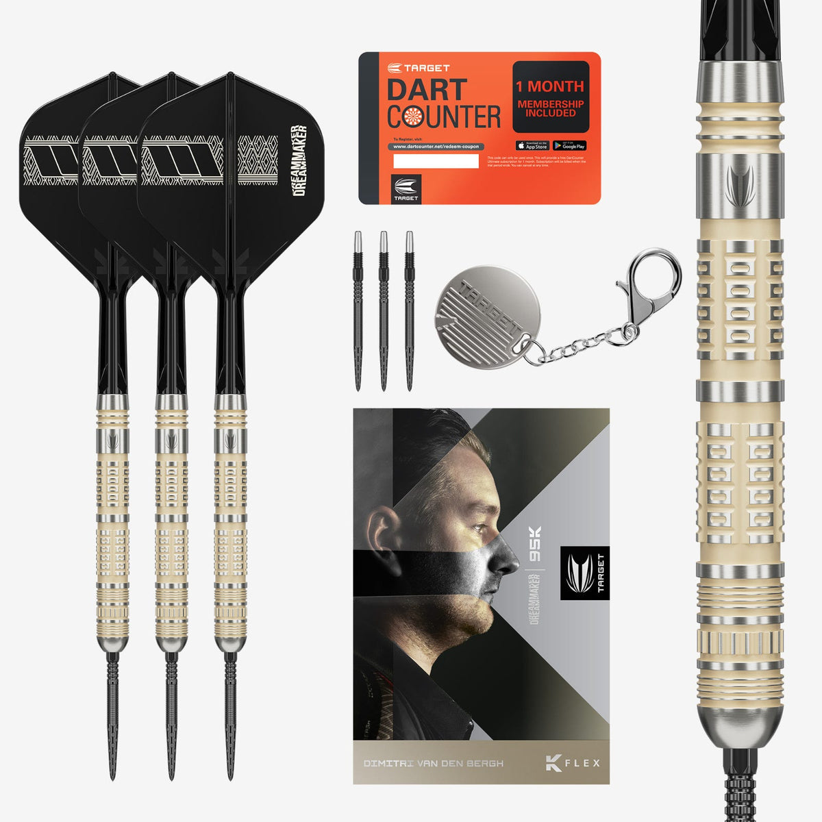 Target Dimitri Van Den Bergh 95k Steel Tip Darts