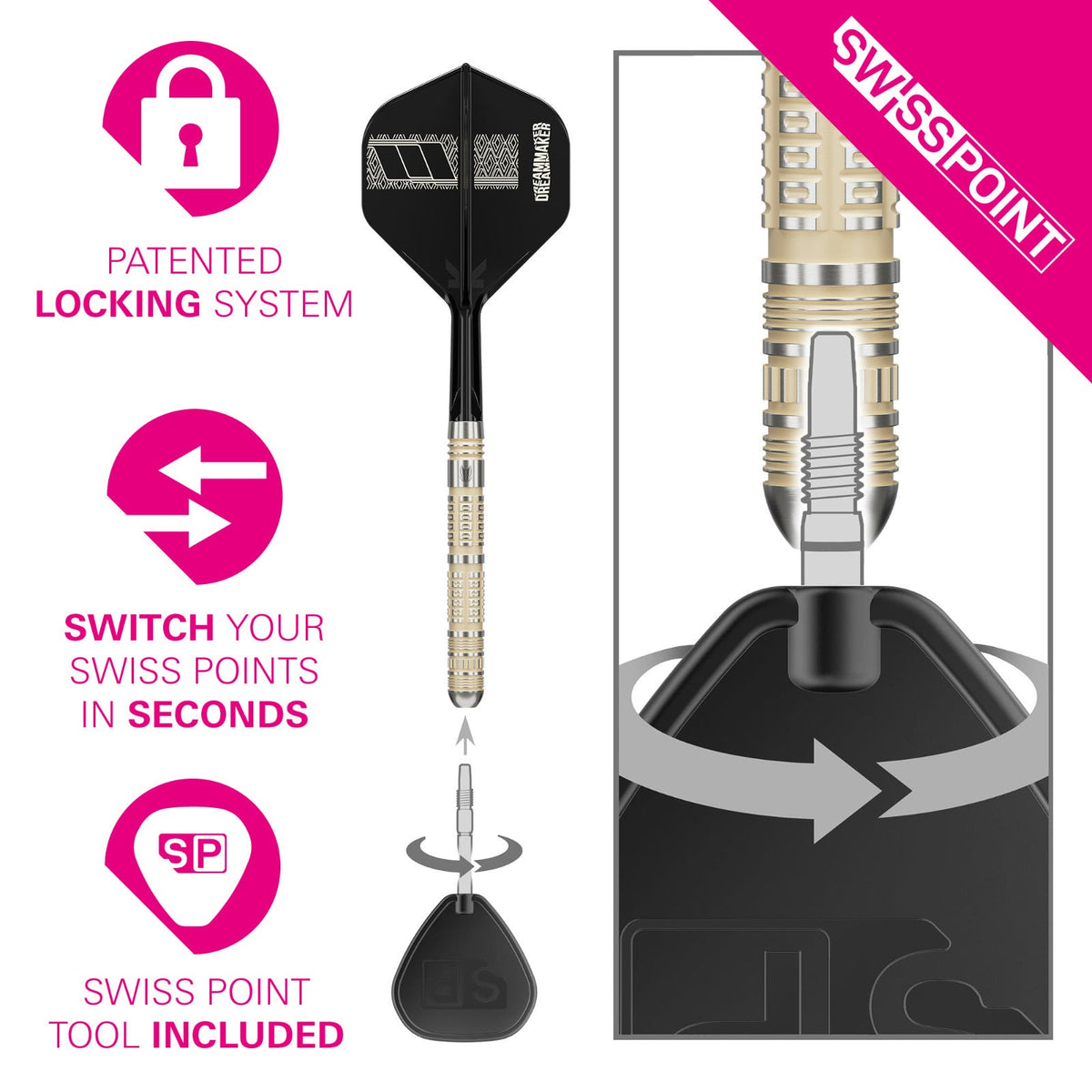 Target Dimitri Van Den Bergh 95k Steel Tip Darts - 5