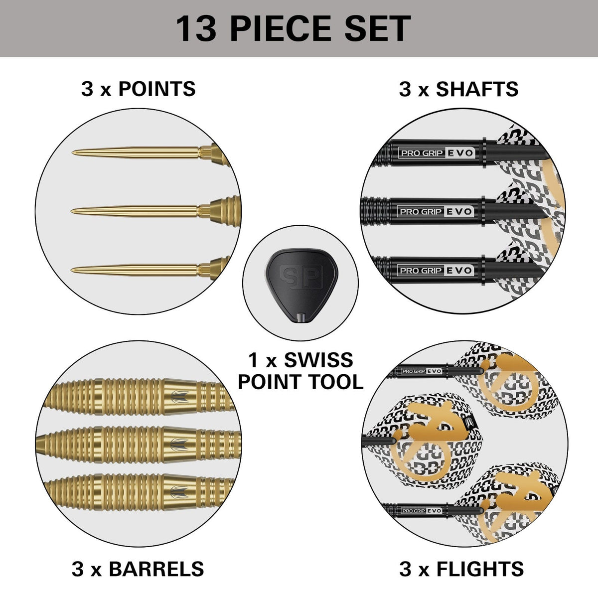 Target Bolide Envy 05 90% Steel Tip Darts - 5