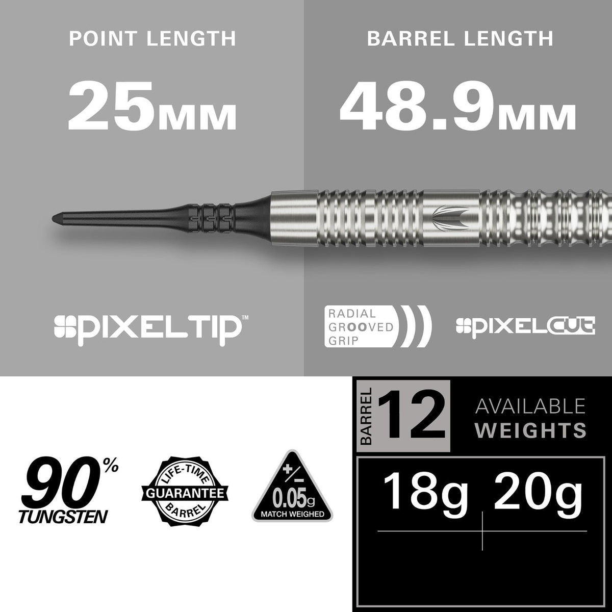 Target Hydro 90% 12 Soft Tip Darts - 3