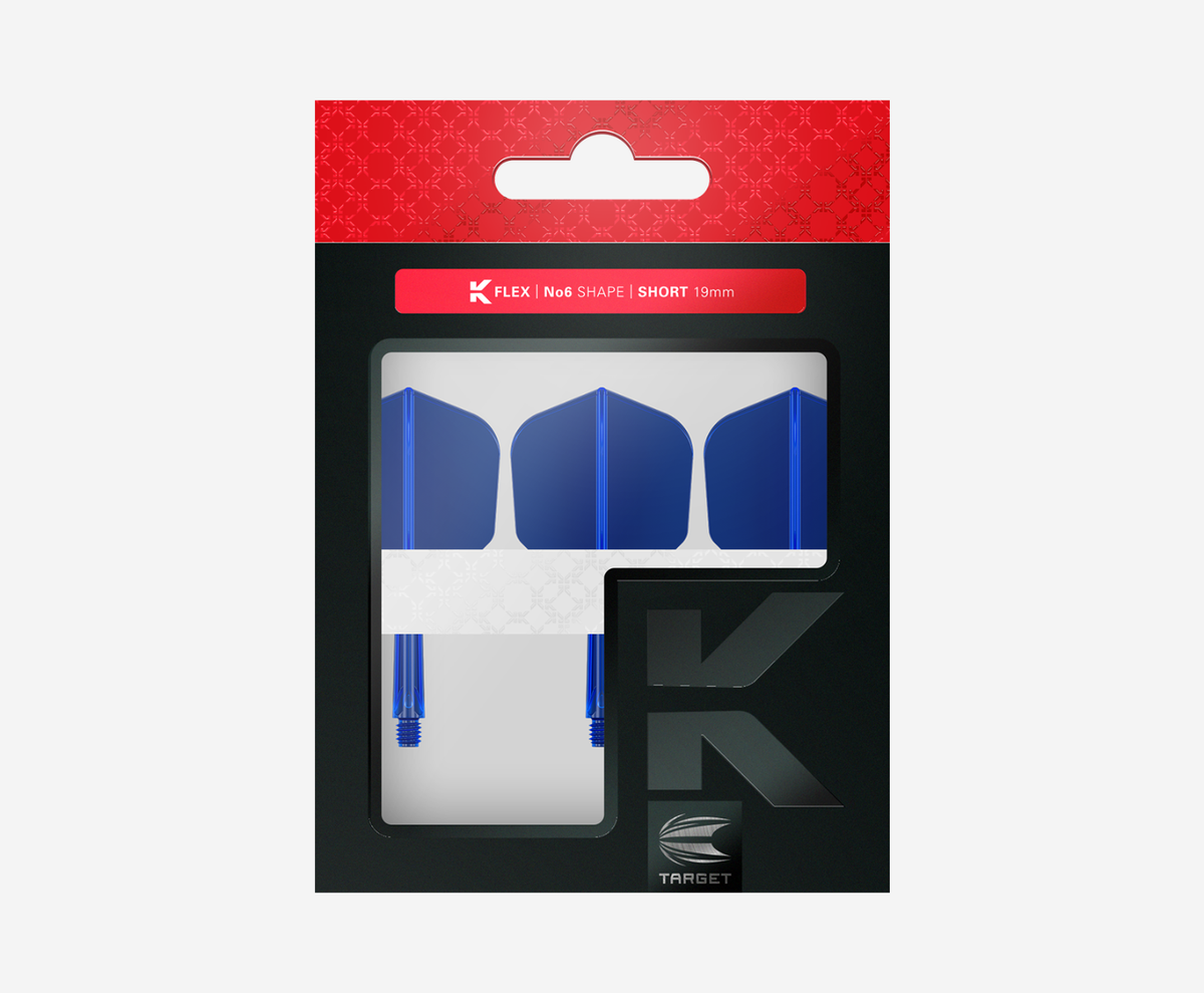 Target K-Flex Shape/No.6 Intermediate Blue Flights - 4