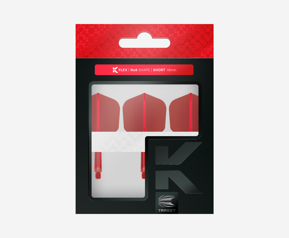 Target K-Flex Shape/No.6 Intermediate Red Flights - 4