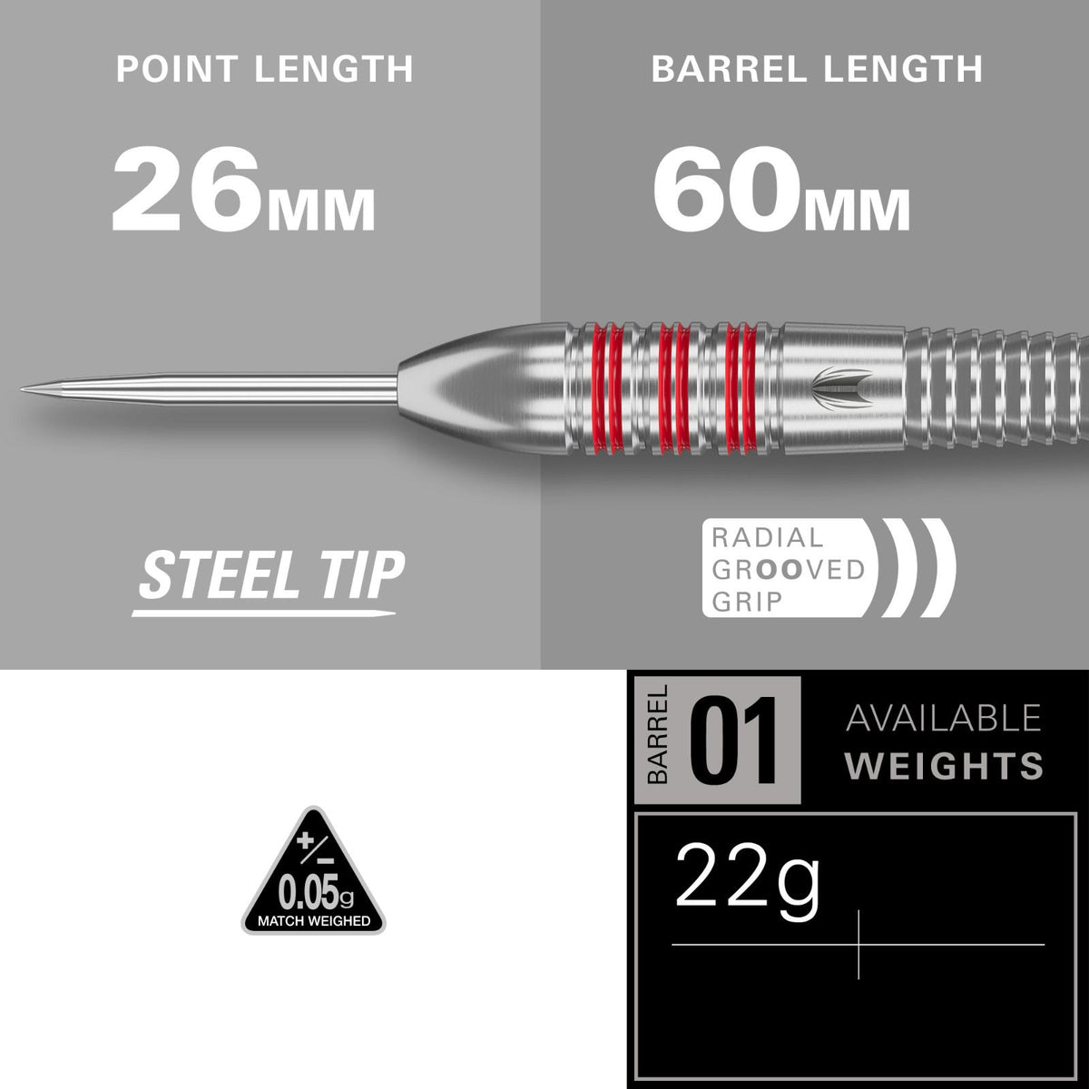 Target Nathan Aspinall Brass Steel Tip Darts - 3