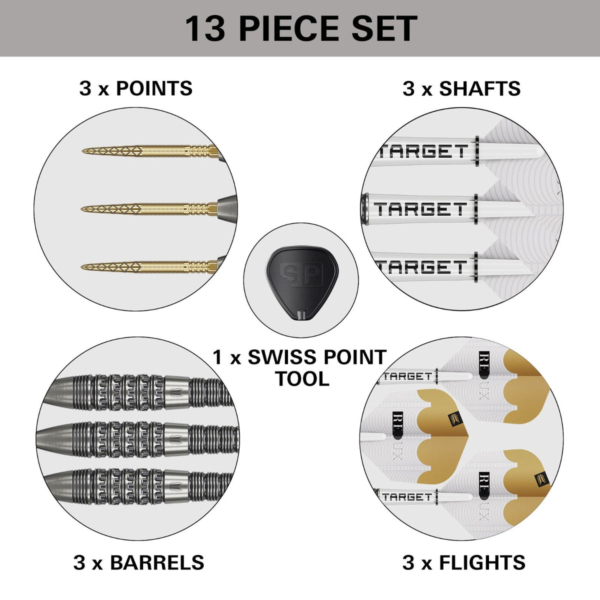 Target Redux 90% 02 Steel Tip Darts - 5