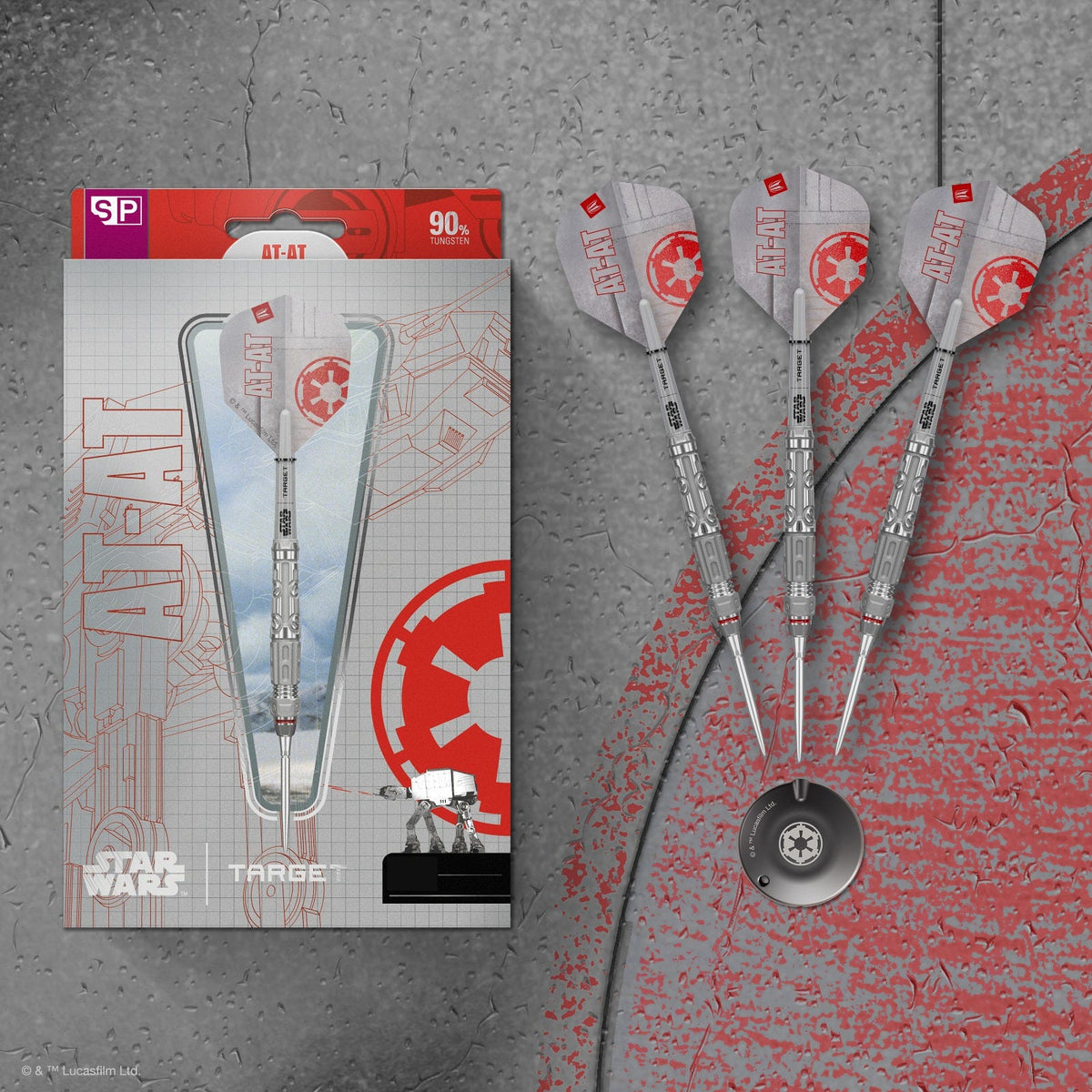 Target Star Wars At-At 90% Steel Tip Darts - 6
