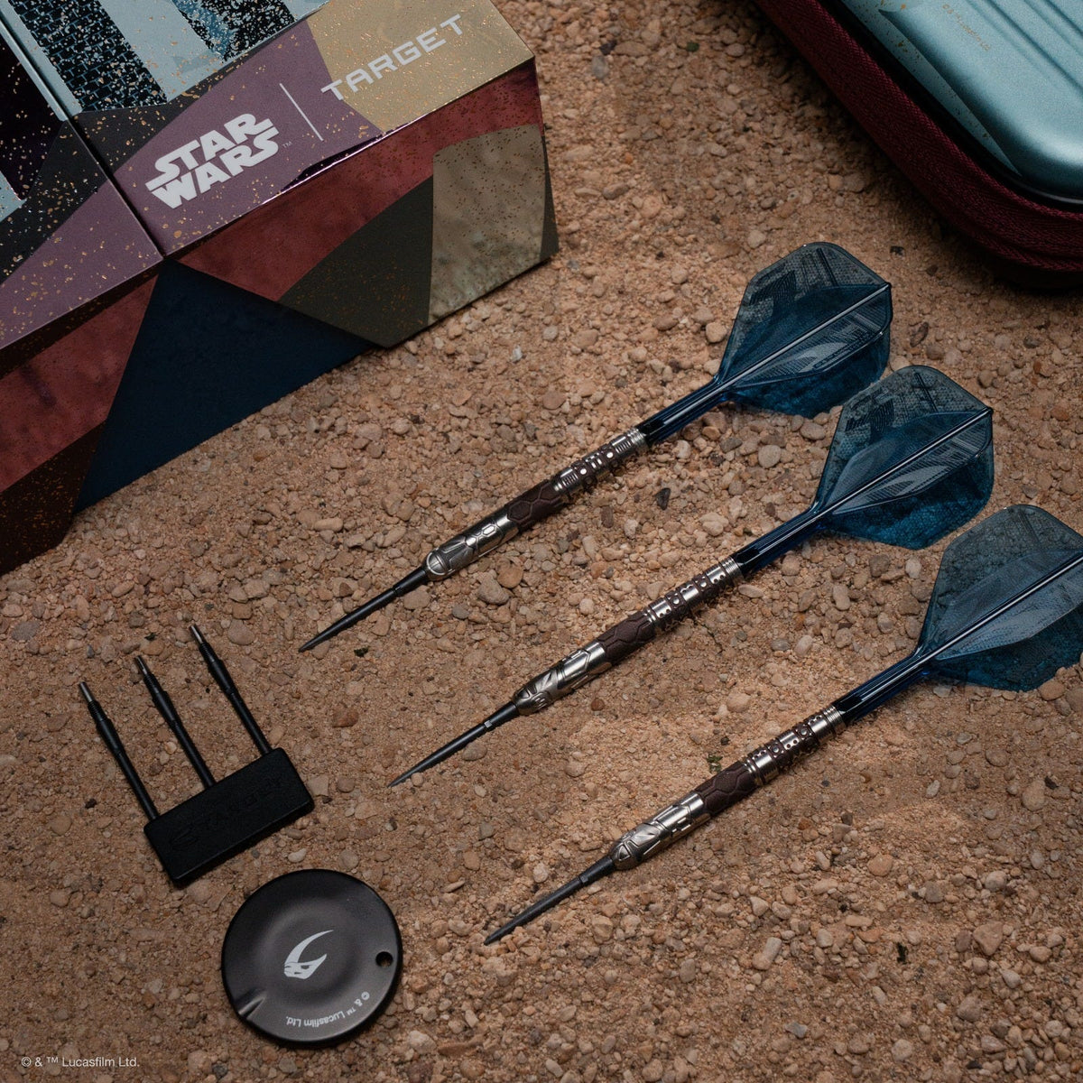 Target Star Wars Mandalorian 95% Steel Tip Darts - 10