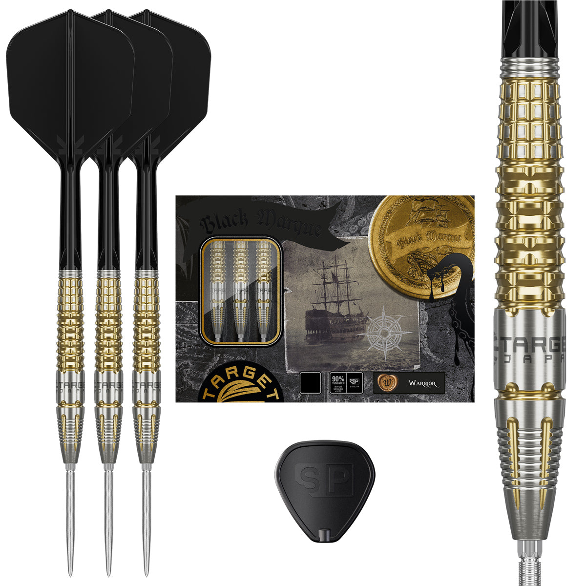 Target Japan Black Marque Warrior 90% Tungsten SP Steel Tip Darts