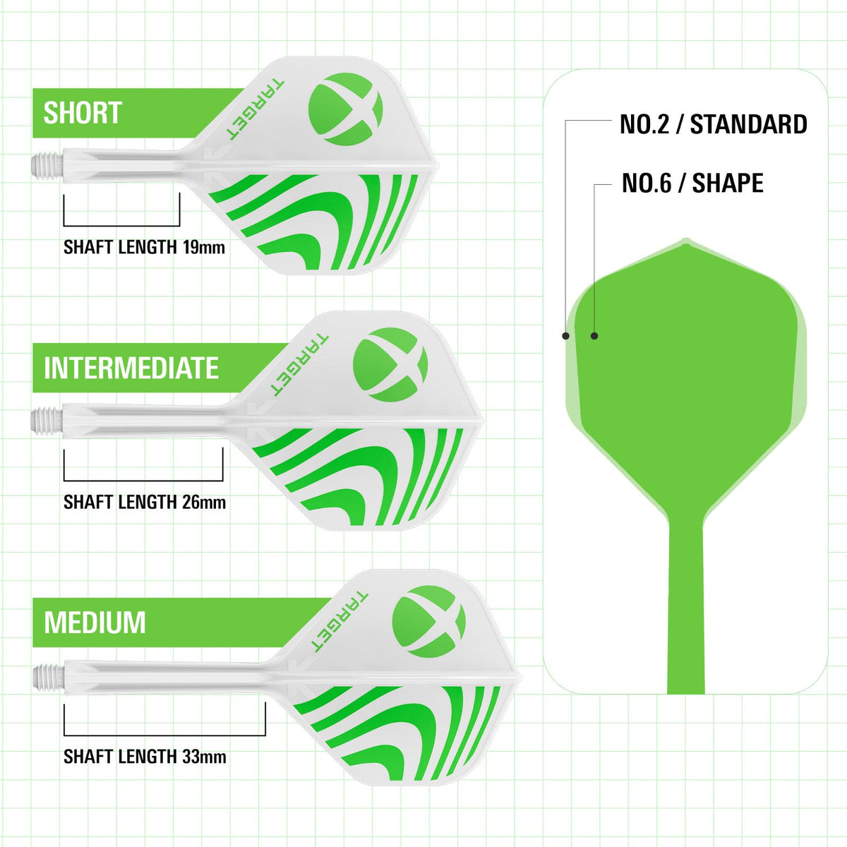 Target X X Box K Flex Shape/No.6 Short Flights - 4